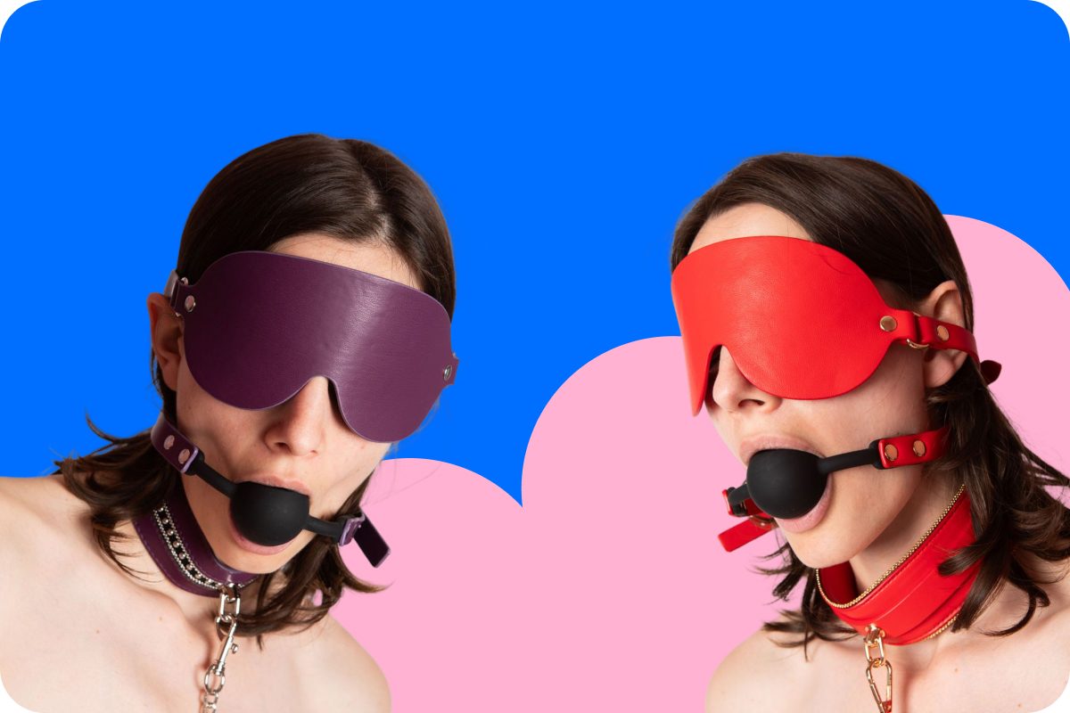 Tre tipi di ball gag affiancati sfera piena breathable e soft con cinghie
